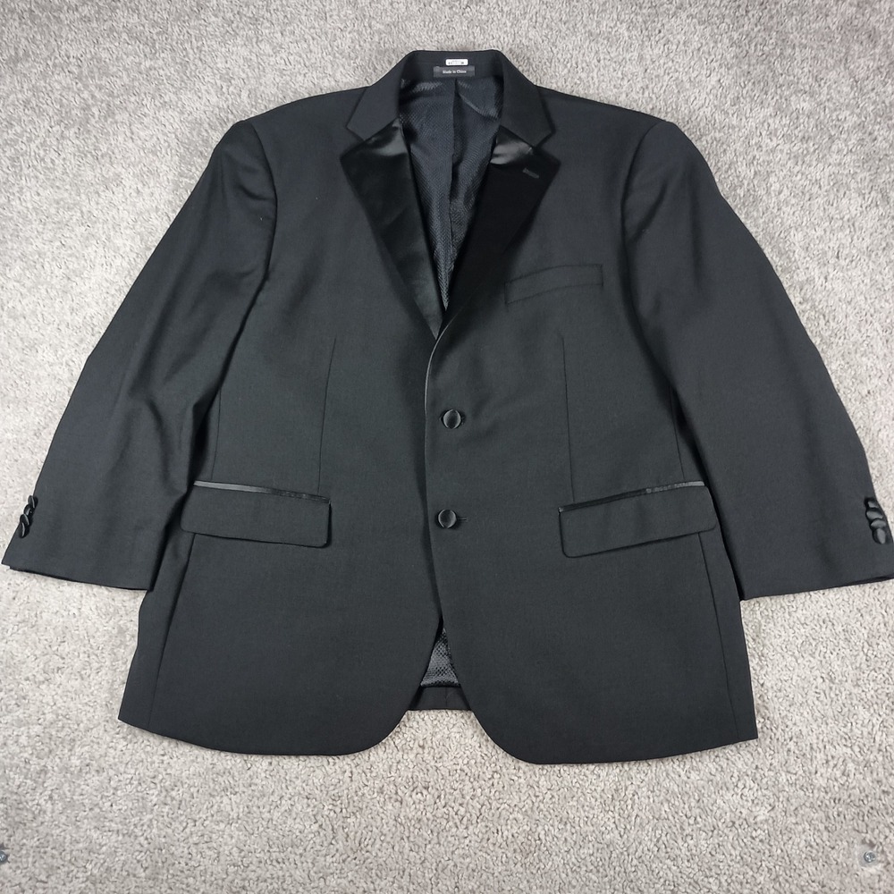 Pronto Uomo Platinum Blazer 44 Short Mens Black Wool Blend Modern Fit Stretch - Picture 2 of 15